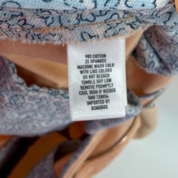 BONOBOS Mens Peach Chino Shorts 7 Inch Inseam Flat Front Casual Size 35‎ - Picture 9 of 10